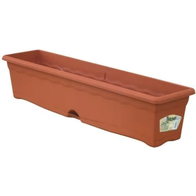 Afbeelding van Plantenbak met schaal Plastiken Terra cotta Polypropyleen 80 x 20 cm