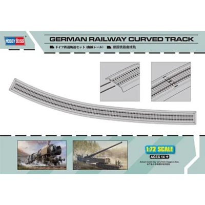 Afbeelding van 1:72 HobbyBoss 82910 German Railway Curved Track Plastic Modelbouwpakket