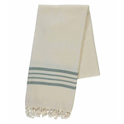 Afbeelding van Lalay Hamamdoek Krem Sultan natural almond green 180x100cm Strandlaken Saunadoek Saunalaken Omslagdoek Stranddoek Reishanddoek Plaid Zwem Handdoek Sneldrogende Handdoeken