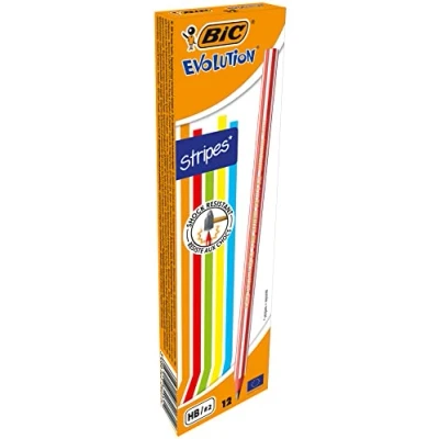 Afbeelding van Bic Evolution Stripes grafische potloden, 12 stuks