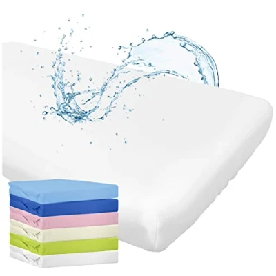 Afbeelding van WhizProducts Hoeslaken met geïntegreerde matrasbeschermer 60 x 120 cm (wit) voor babybed