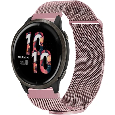 Afbeelding van iMoshion Milanees magnetisch 22 mm bandje Geschikt voor Garmin Venu 2 / Fenix 7 Pro 7s 6 Vivoactive 4 Polar Grit X Vantage M2 V2 Maat M Roze