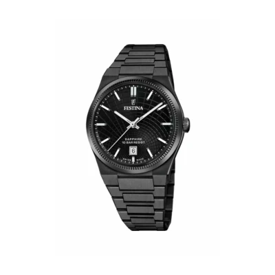 Afbeelding van FESTINA SWISS MADE MEN&#039;S BLACK WATCH F20080/1