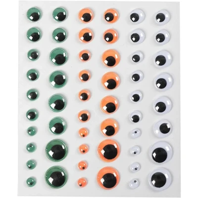 Afbeelding van Creativ company wiebelogen halloween 6 15 mm 54st