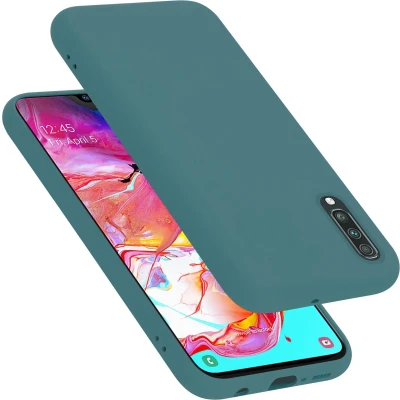 Afbeelding van Cadorabo Hoesje geschikt voor Samsung Galaxy A70 / A70s in LIQUID GROEN Beschermhoes gemaakt van flexibel TPU silicone Case Cover