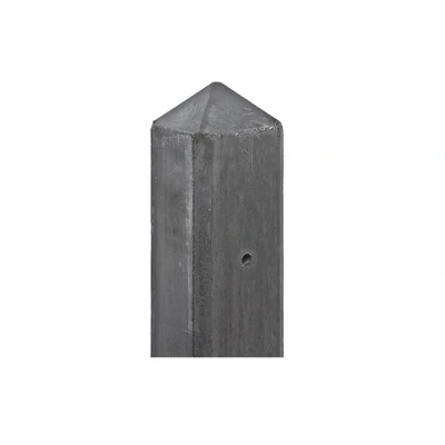 Afbeelding van Betonpaal Antraciet Voor Rots /leisteen /houtmotief Met Diamantknop 10x10x280cm T paal