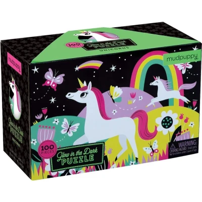 Afbeelding van Mudpuppy Puzzel Glow in the Dark Unicorn / Eenhoorn 100st