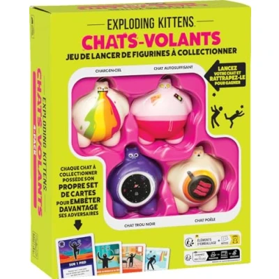 Afbeelding van Asmodee katten stuurwielen: 4 gezelschapsspellen, een kaartspel van de makers Exploding Kittens, familie en kinderspel vanaf 8 jaar, 2 spelers, Franse versie
