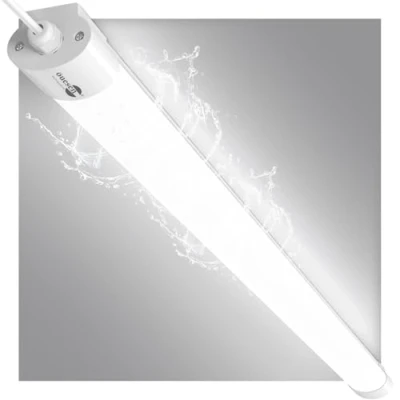 Afbeelding van Neon led, 120 cm, led buis, 36 W, 3600 lm, aansluitbaar, neon, liniaal, IP66, waterdicht, plafondlamp, strip, garage, voor kelder, kantoor, badkamer, koud wit, 5000 K