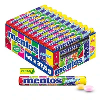 Afbeelding van Mentos Rainbow 40 Rollen