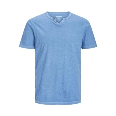 Image de JACK &amp; JONES T shirt pour homme à col divisé chiné, Pacific Coast, XL
