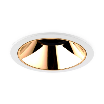 Afbeelding van LED Inbouwspot 10W CREE, Rond, Ø84mm, Kantelbaar, Dimbaar, Wit/Koper, Warm Wit