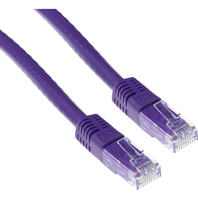 Afbeelding van ACT Paarse 5 meter U/UTP CAT6 patchkabel met RJ45 connectoren IB1705