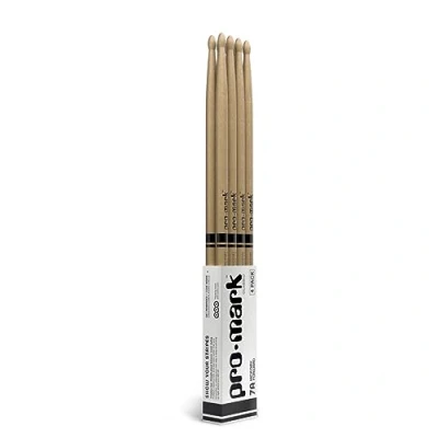 Afbeelding van Promark TX7AW 4P Drumstokken 7A houten tip 4 pack