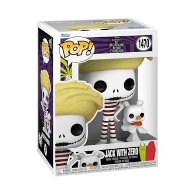 Afbeelding van Funko Pop! &amp; Buddy: The Nightmare Before Christmas Jack Skellington With Zero (Beach) Vinyl figuur om te verzamelen Cadeau idee Officieel product Speelgoed voor kinderen en volwassenen