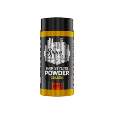 Afbeelding van The Shave Factory Ultra Hold Hair styling Powder professioneel stylingpoeder voor langdurige fixatie, volumewinst en haar, 20 g (goud)