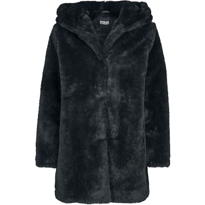 Afbeelding van Urban Classics Curvy Ladies Hooded COAT Winterjas, Dames, Maat: 5XL, Black