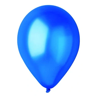 Afbeelding van 100 stuks parelmoer ballonnen van hoogwaardig natuurlijk latex G120 (Ø 33 cm / 13 inch), blauw
