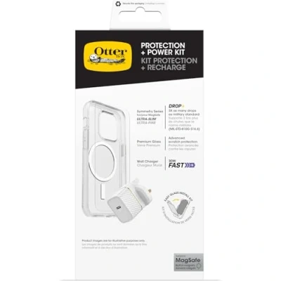 Afbeelding van OtterBox Protection + Power Kit Starter (Apple iPhone 16 Pro), Smartphonehoes, Transparant, Wit