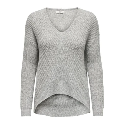 Image de JDY JDYNEW Megan L/S Pullover KNT Noos Pull en Tricot, Cloud Dancer Détail : w. Black Ply, S Femme