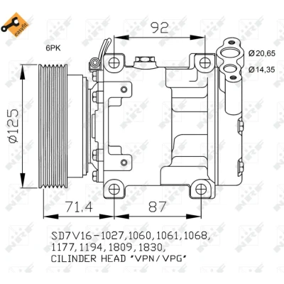Image de Compresseur de climatisation nrf 32742 easy fit