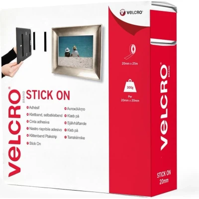 Afbeelding van VELCRO® VEL EC60355 Klittenband Om vast te plakken Haak en lusdeel (l x b) 25000 mm 20 Zwart 25 m