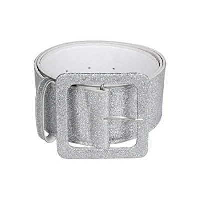 Afbeelding van Boland Riem Retro glitter Zilver Volwassenen Vrouwen Hippie 80&#039;s &amp; 90&#039;s Disco
