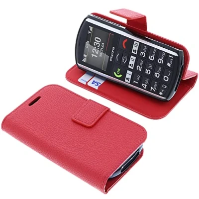Afbeelding van foto kontor Telefoonhoesje geschikt voor Emporia Simplicity Book Style rood