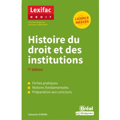 Image de Histoire du droit et des institutions