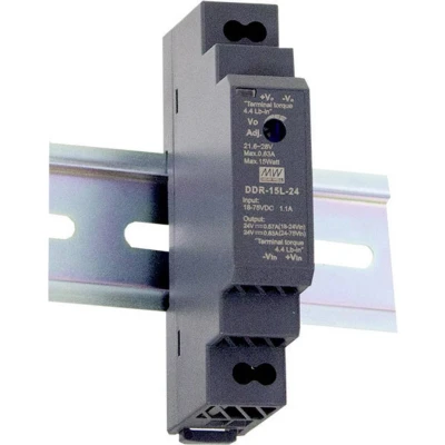 Afbeelding van Mean Well DDR 15G 24 DIN rail DC/DC converter V/DC 0.63 A 15 W Aantal uitgangen: 1 x Inhoud: stuk(s)