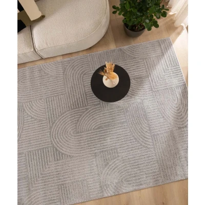 Afbeelding van Scandinavisch Vloerkleed Contour Bend Grijs 300x400 Cm