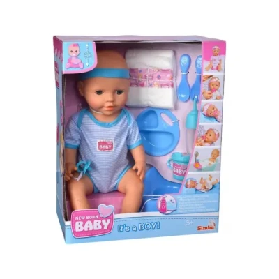 Afbeelding van Babypop met Accessoires Simba New Born Baby 43 cm