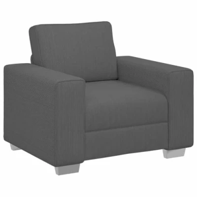 Afbeelding van vidaXL Fauteuil 60 cm corduroy stof donkergrijs