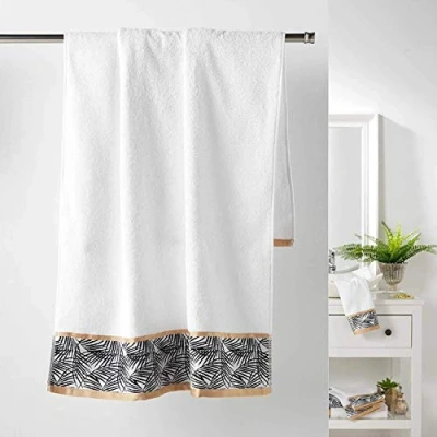 Afbeelding van Livetti® Douchedoek Badhanddoek Handdoek 70x130cm groet Wit