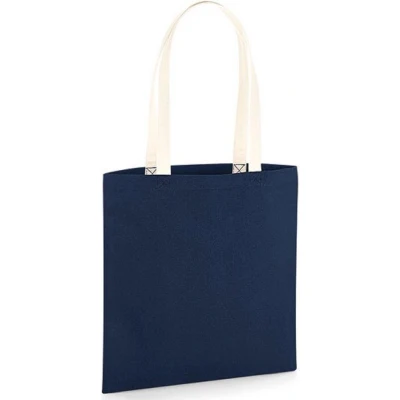 Afbeelding van EarthAware® Organic Bag for Life Contrast Handles (Donker Blauw/Wit)