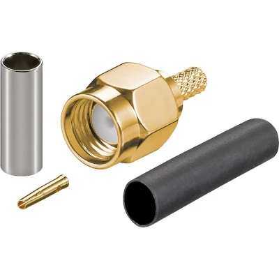 Afbeelding van Goobay RP SMA Krimp Plug (m) voor coaxkabel RG 174 en 316 50 Ohm