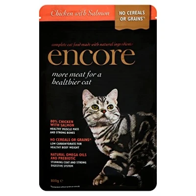 Afbeelding van 800g Encore Cat kip met zalm droogvoer voor katten