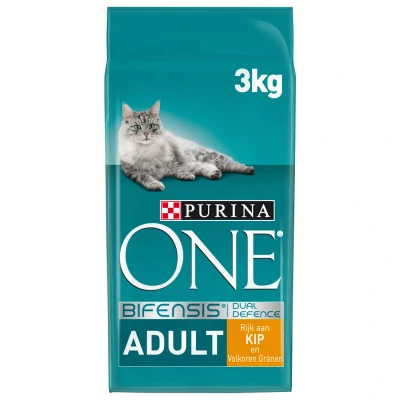 Afbeelding van Purina One Adult Kip&amp;Granen Kattenvoer 3 kg