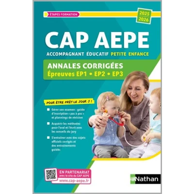 Image de CAP Accompagnant éducatif petite enfance (AEPE) Annales corrigées EP 1 2 EP3 2025 2026