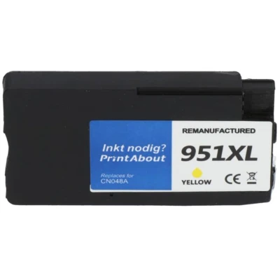 Afbeelding van Huismerk HP 951XL (CN048AE) Inktcartridge Geel Hoge capaciteit