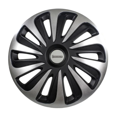 Afbeelding van Michelin 009123 Wieldoppen 16 zwart/zilver