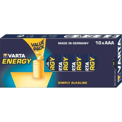 Afbeelding van Varta Energy Alkaline Batterij, Micro, AAA, LR03, 1.5V Pak van 10