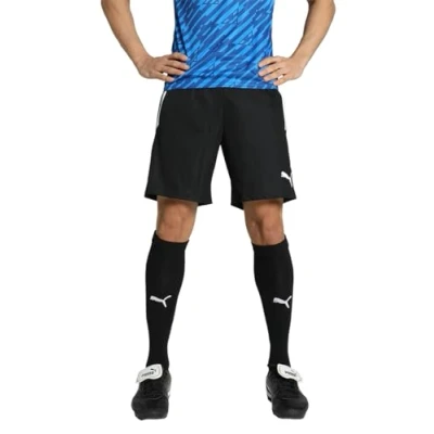 Afbeelding van PUMA teamLIGA Training Shorts 2 (open pockets) Heren Sportbroek Zwart/Wit Maat M