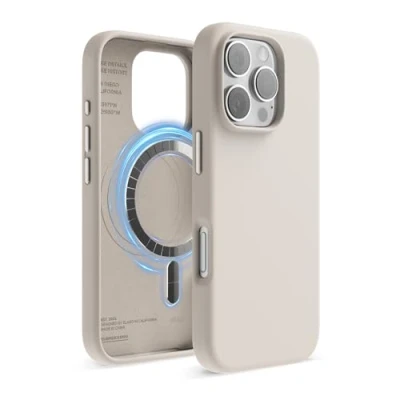 Afbeelding van elago Magnetische siliconen beschermhoes compatibel met iPhone 16 Pro Case 6,3 inch, alle MagSafe accessoires Ingebouwde magneten, zachte handgreep, schokbestendig