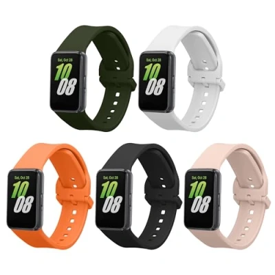 Afbeelding van kwmobile bracelet compatible avec Samsung Galaxy Fit 3 Set 5x de rechange en silicone pour fitness tracker multicolore