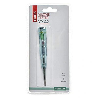 Afbeelding van EMOS MS 18 M0018 Spanningstester/Spanningstester/AC/DC 0 250V Contactloze polariteitsindicator
