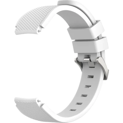 Afbeelding van imoshion Flexibel Siliconen 20 mm bandje Geschikt voor Samsung Galaxy Watch 6 (Classic) / 5 (Pro) 4 3 Garmin Venu 2 plus Sq Forerunner 245 55 Wit
