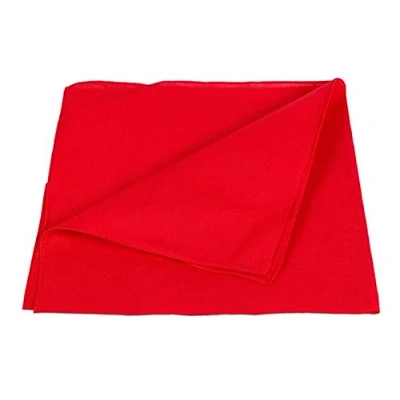 Afbeelding van PURECITY© Bandana Originele Paisley Pure Katoenen Sjaal Premium Kwaliteit Afmetingen 52 cm x Nieuwe Collectie, 21 # effen Rood, One Size, rood