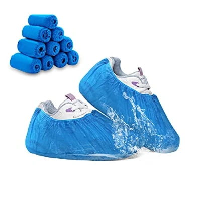 Image de Gvolatee Lot de 100 Surchaussures Jetables, Antiderapantes Non Tissé Couvre Chaussure, Anti Salissures Impermeable Respirant pour Médical, Atelier, Herbe, Construction, Nettoyage Domestique