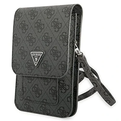 Afbeelding van Guess Crossbody Telefoontas Triangle 4G Logo Schoudertasje Zwart